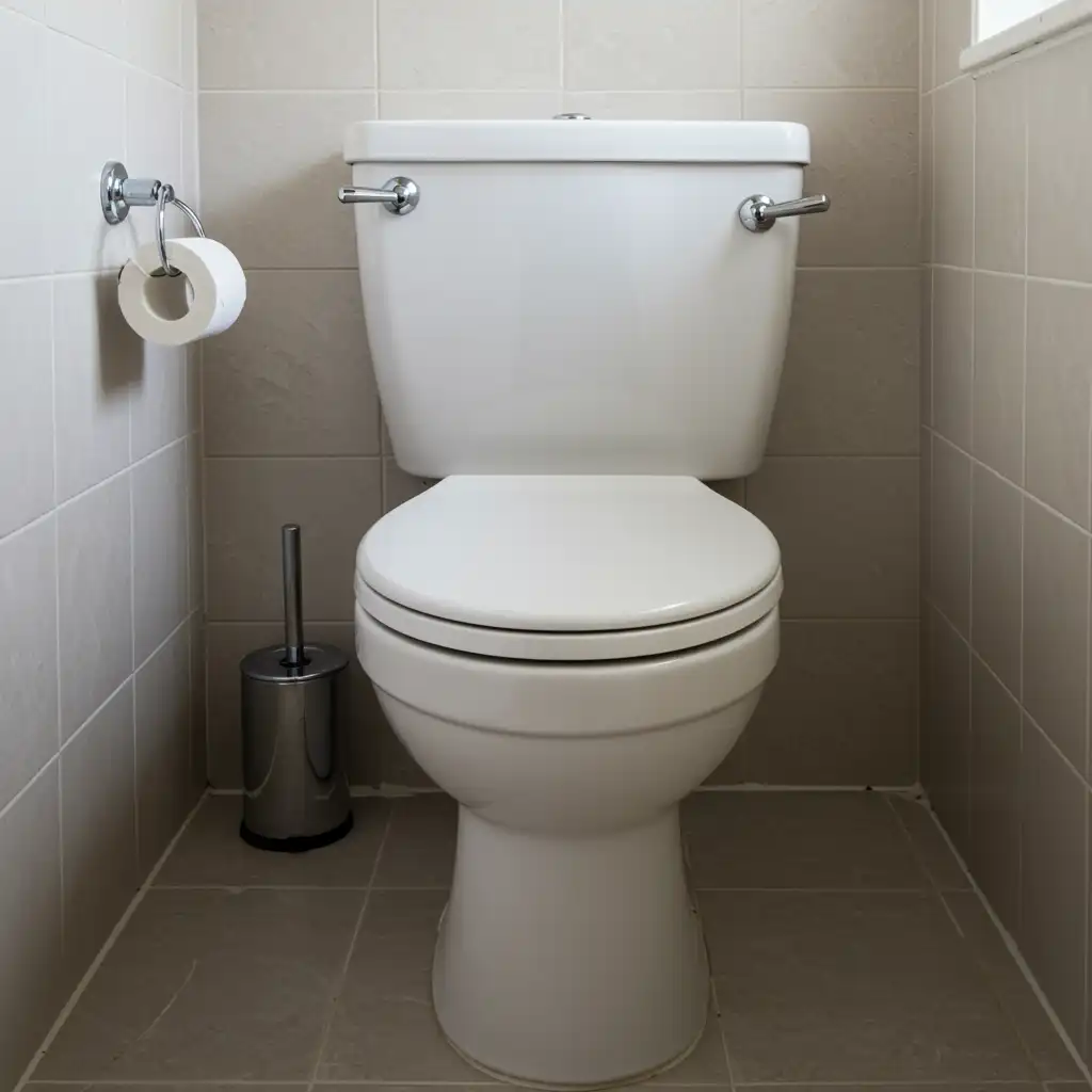 Restored bathroom with clean white toilet and chrome fixtures after expert sewer repair service